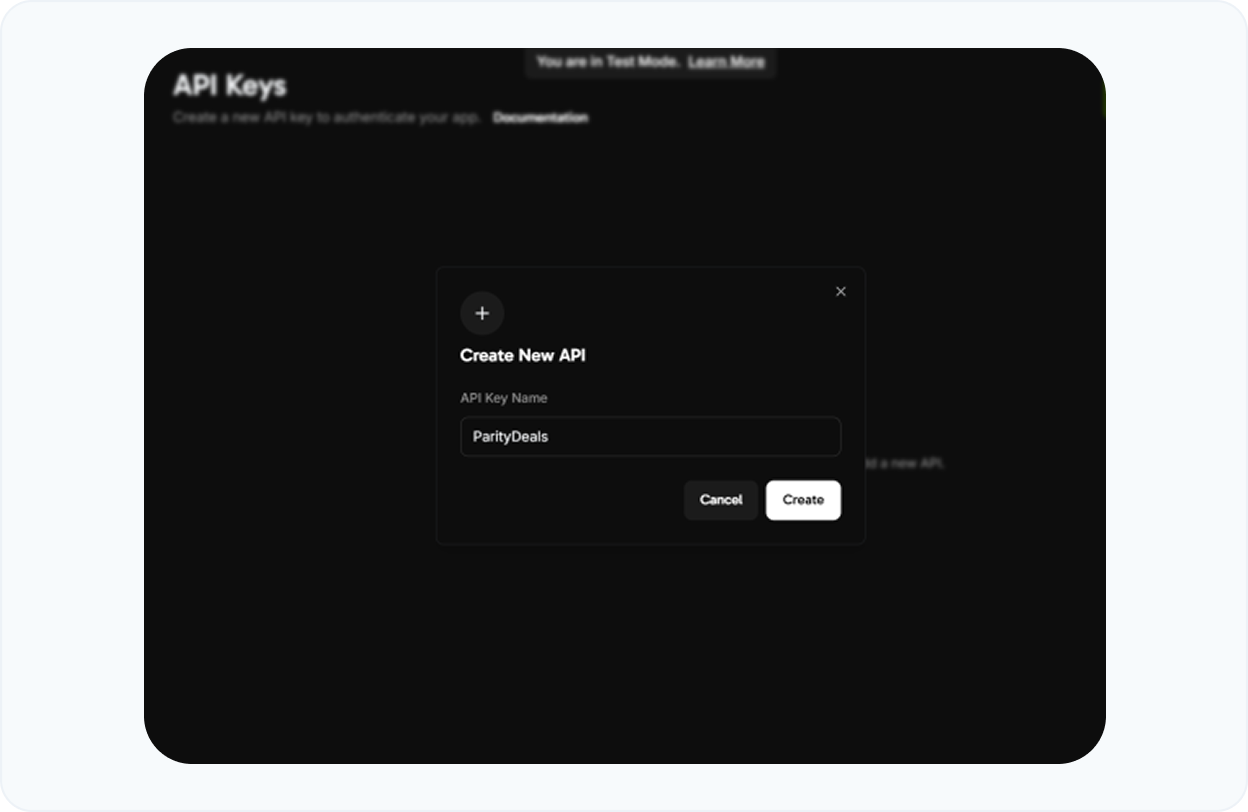 Create and copy a Dodo payments API key