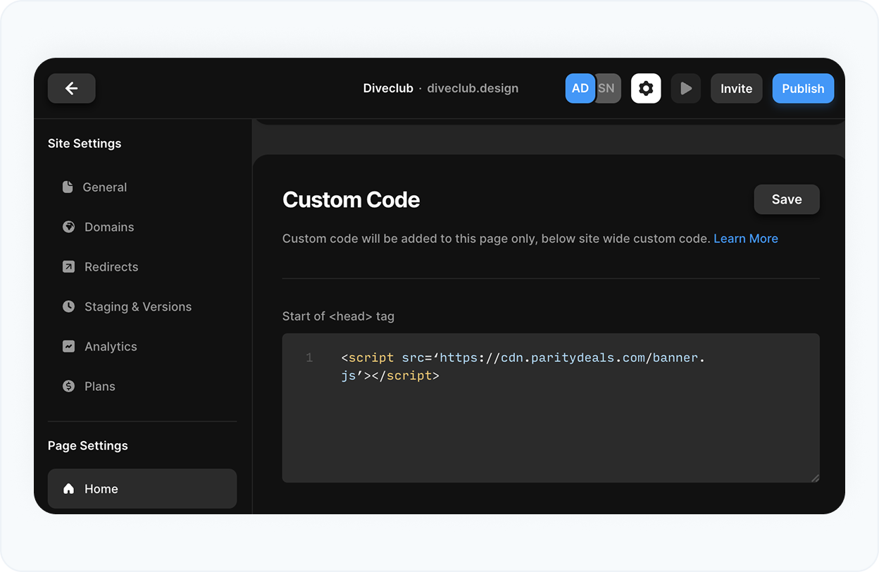 add KelviQ script into your app