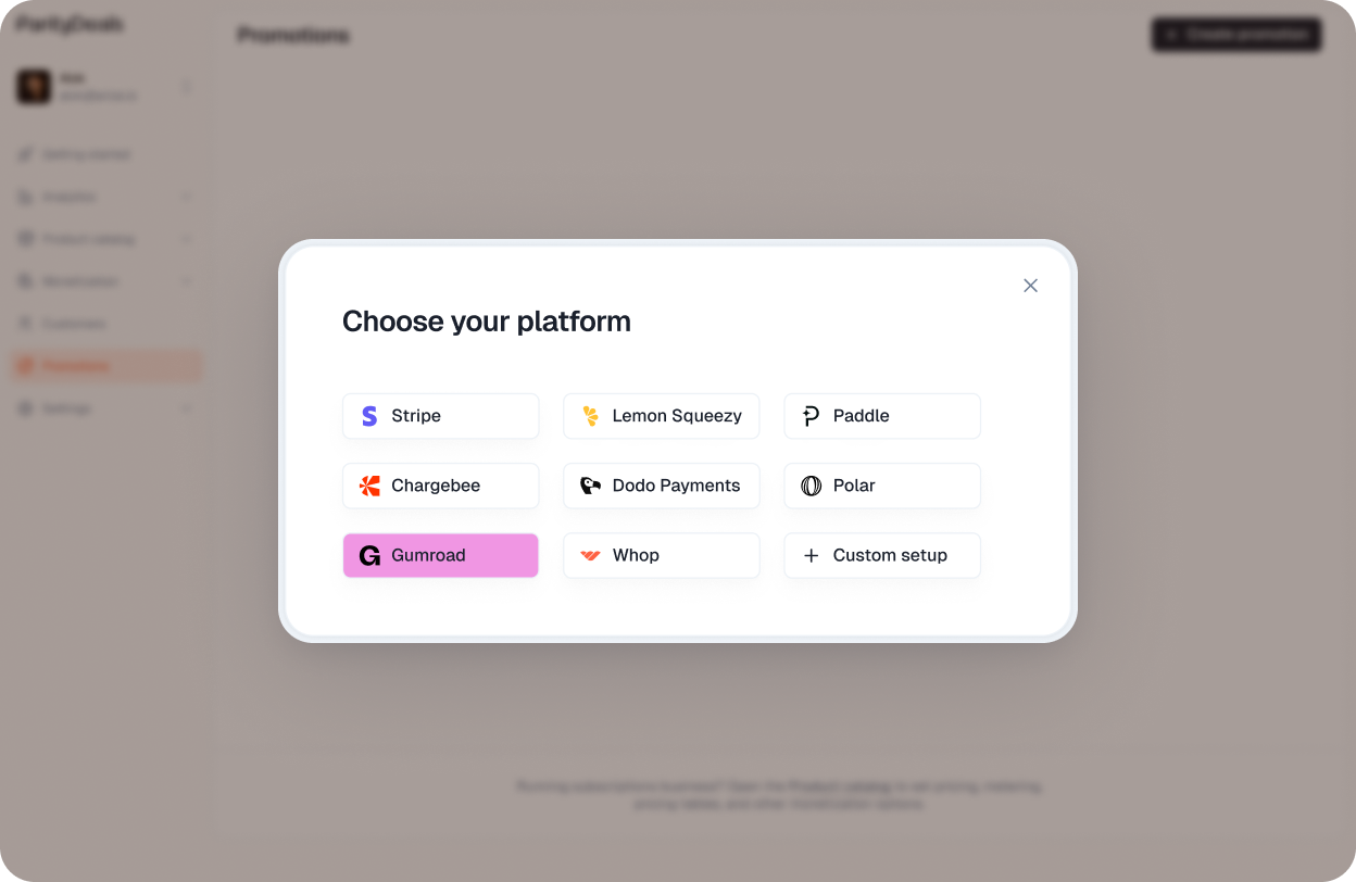 select gumroad from select platform