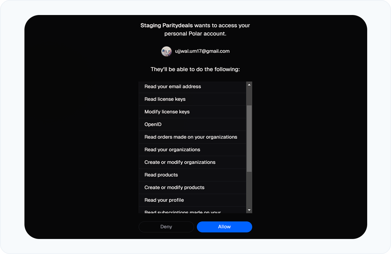 Authorize KelviQ to use your Polar account