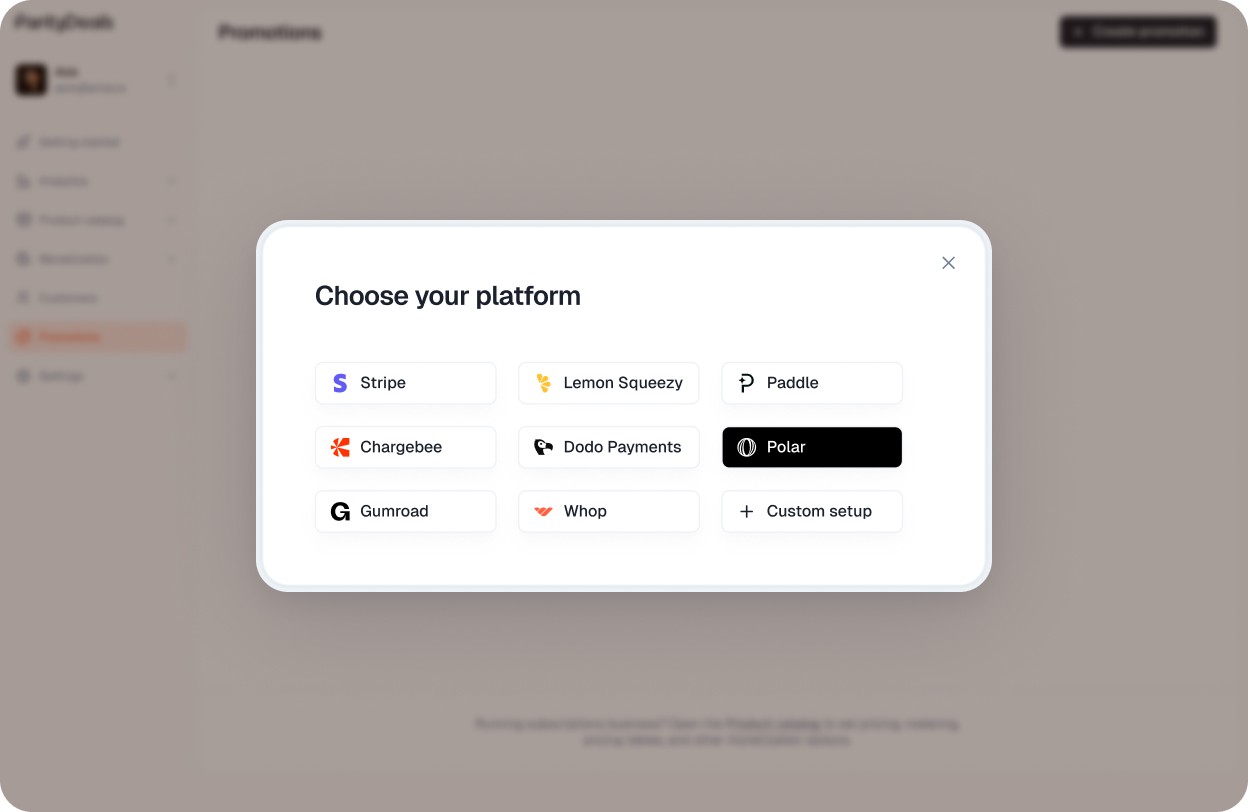 select polar from select platform