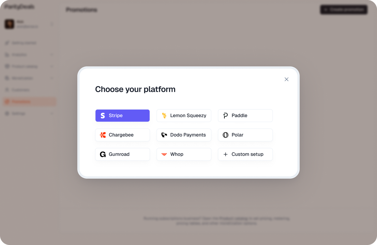 select stripe from select platform
