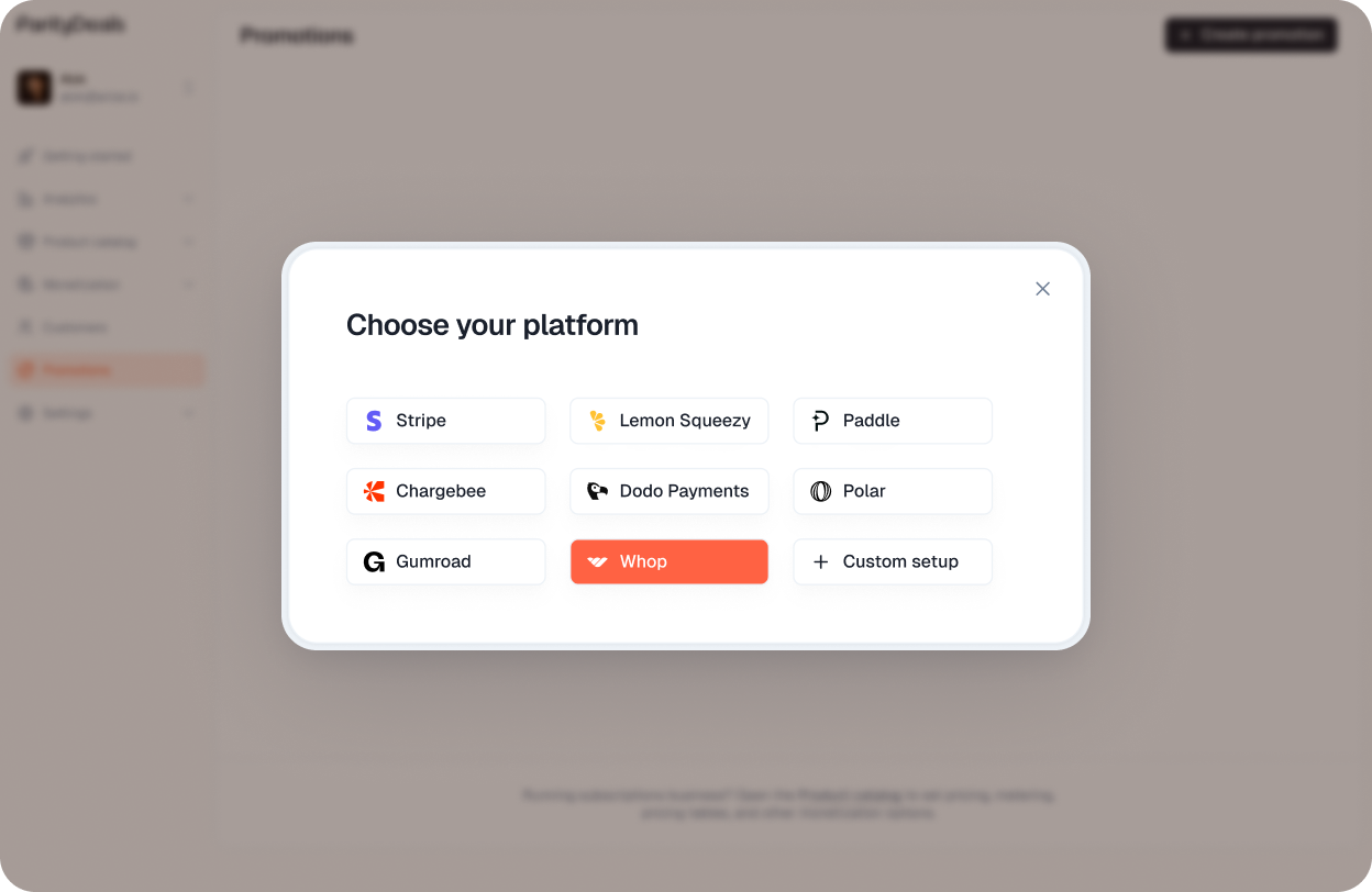 Select whop from select platform